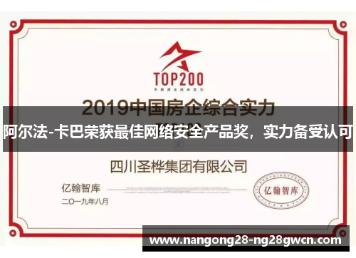 阿尔法-卡巴荣获最佳网络安全产品奖，实力备受认可